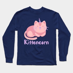 Kittencorn - Kitty Cat Unicorn Magical Mythical Creature Long Sleeve T-Shirt